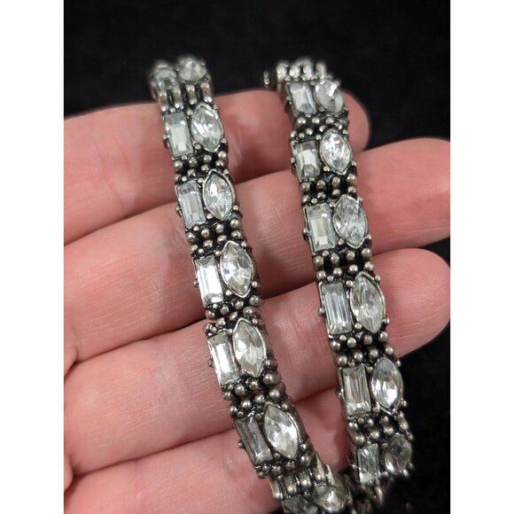 Sugarfix by BaubleBar Silver Tone Tennis Wrap Bracelet 14 inches - Picture 6 of 9